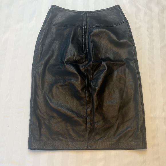 Damier leather pencil skirt - Picture 8 of 8